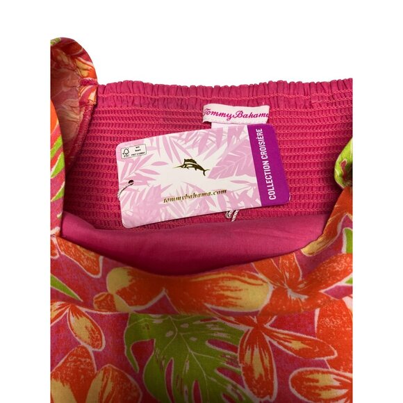 Tommy Bahama Girls‎ Floral Romper Dress & Straw Purse Set - Tropical Print 7 NWT - Picture 7 of 11